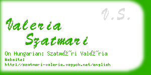 valeria szatmari business card